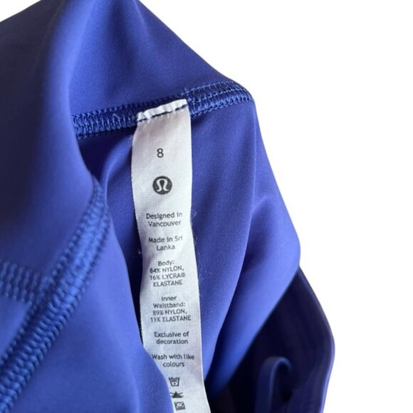 Lululemon Base Pace High-Rise Crop 23" Size 8 Psychic Blue - Picture 9 of 11